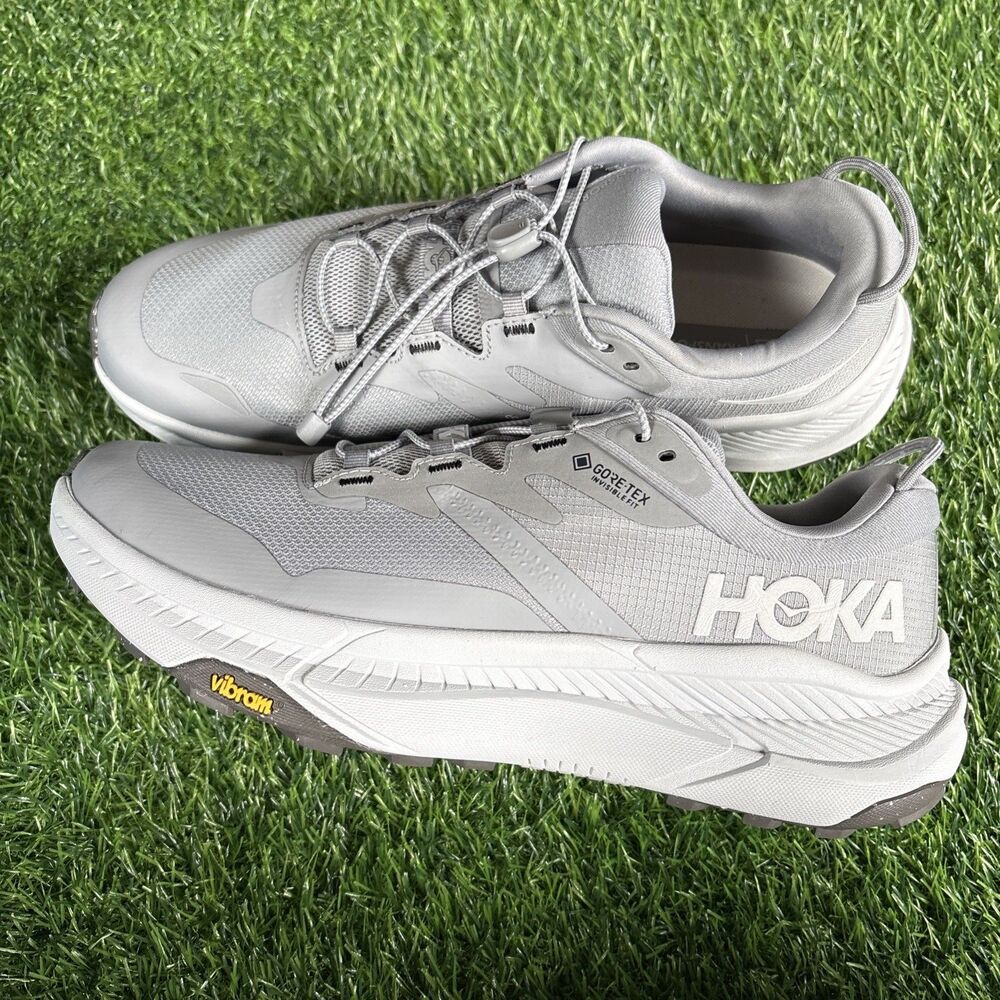 Hoka One One Transport Grey Gore-tex Toggle Lace Sneakers Men’s Size 11 D Wide